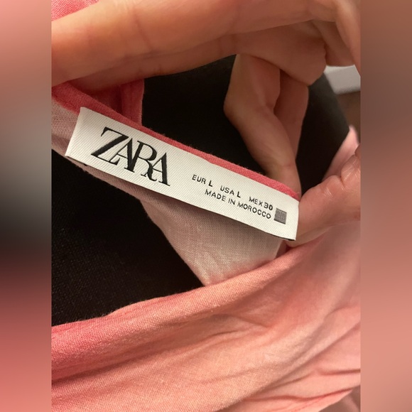 Zara Linen Blend Ombre Maxi Dress size Large - Picture 10 of 10